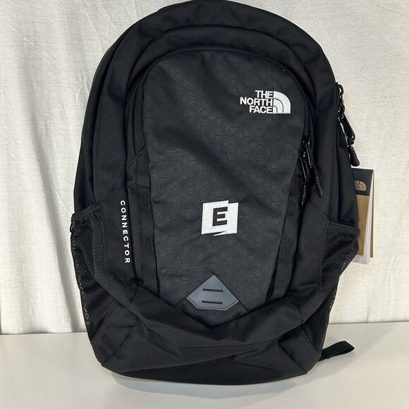 The North Face Black Connector FlexVent Laptop Backpack E Logo NWT - Picture 1 of 14